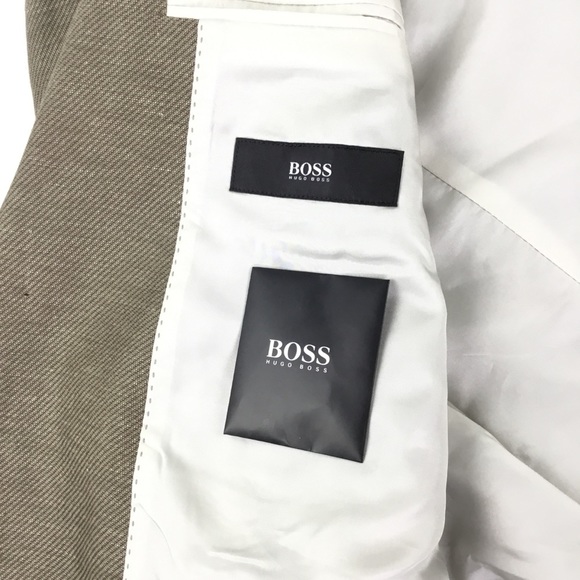 Hugo Boss NWOT Linen Wool Blend Blazer in Wheat. Sz. 42L - Picture 5 of 9